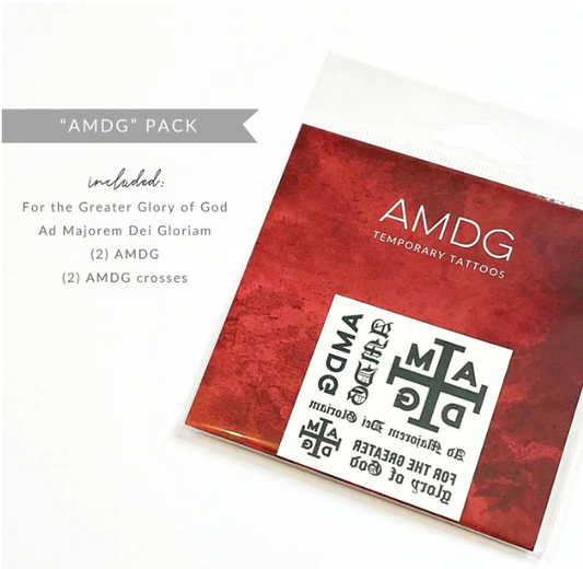 AMDG Collection Temporary Tattoos