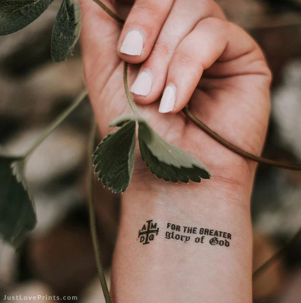 AMDG Collection Temporary Tattoos