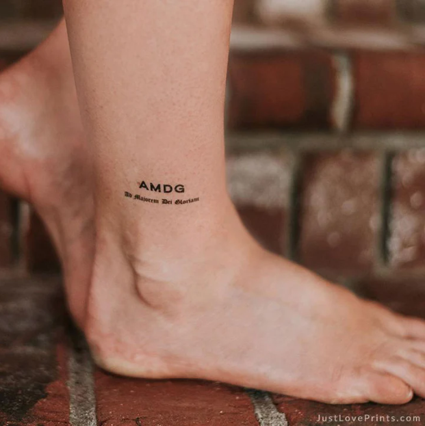 AMDG Collection Temporary Tattoos