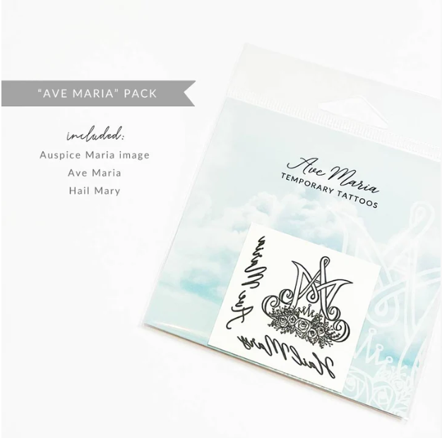 Ave Maria Collection Temporary Tattoos