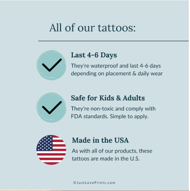 Ave Maria Collection Temporary Tattoos