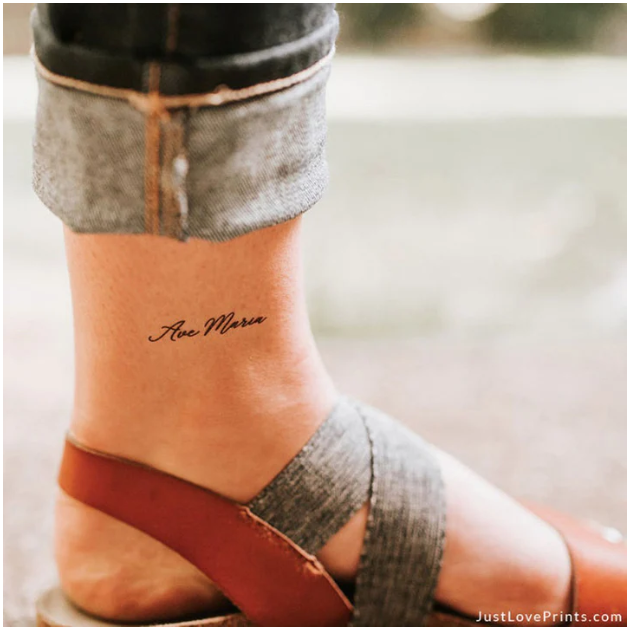 Ave Maria Collection Temporary Tattoos