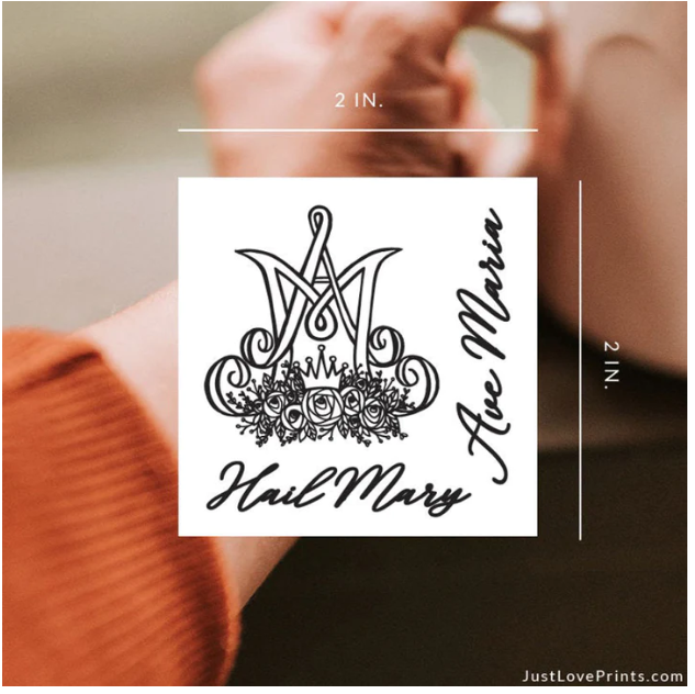 Ave Maria Collection Temporary Tattoos