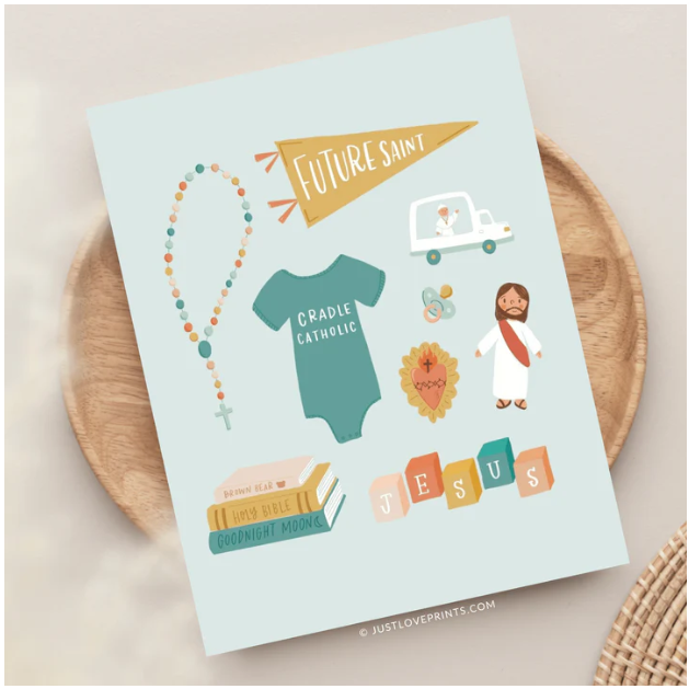 Catholic Baby Greeting Card