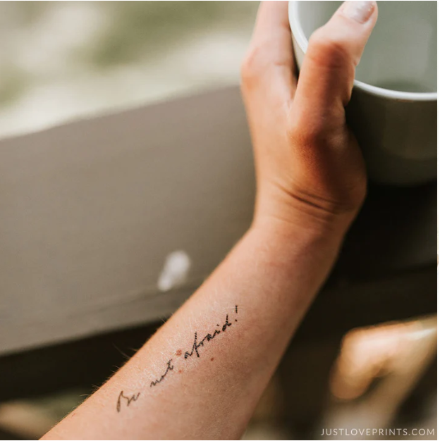 Be Not Afraid Temporary Tattoos