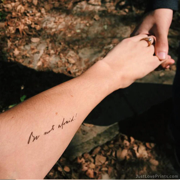 Be Not Afraid Temporary Tattoos
