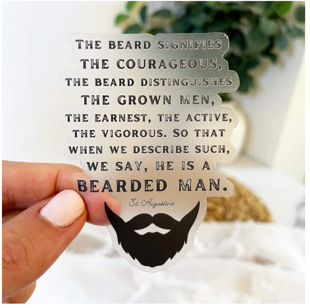 Bearded Man Vinyl Sticker