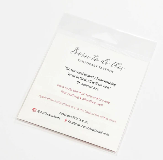 Born To Do This Collection Temporary Tattoos