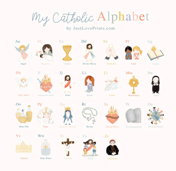 Catholic Alphabet Prints