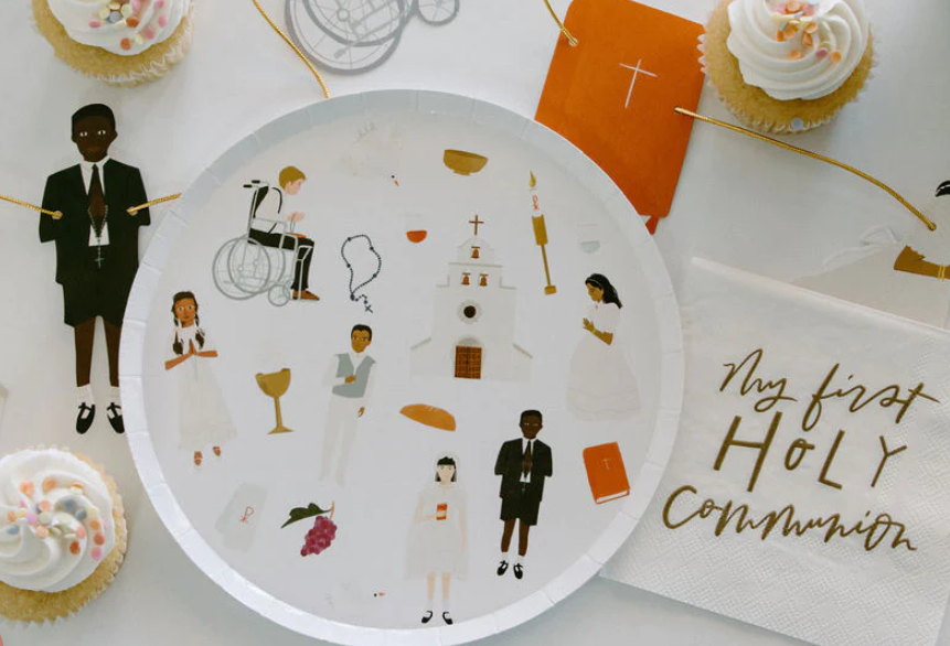 First Communion Cocktail Plates