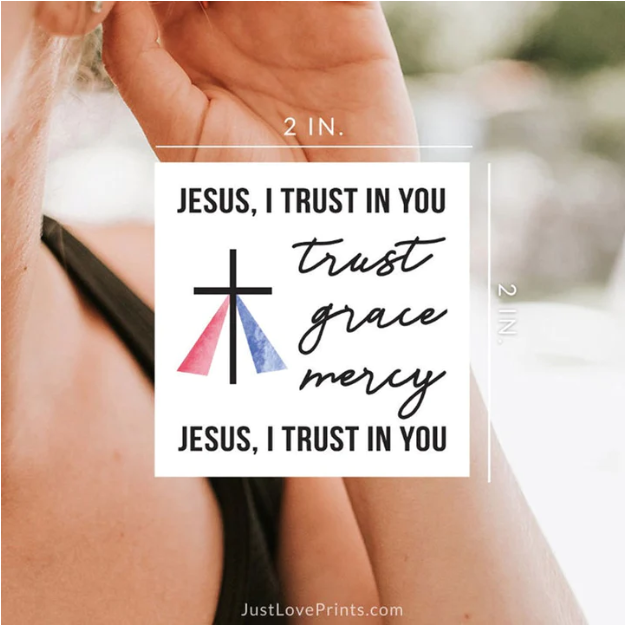 Divine Mercy Collection Temporary Tattoos