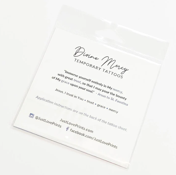 Divine Mercy Collection Temporary Tattoos