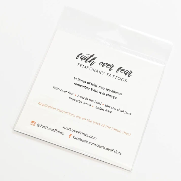 Faith Over Fear Collection Temporary Tattoos