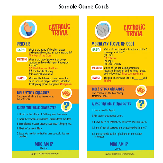 Fun Fact Faith - Three Catholic Games in One!