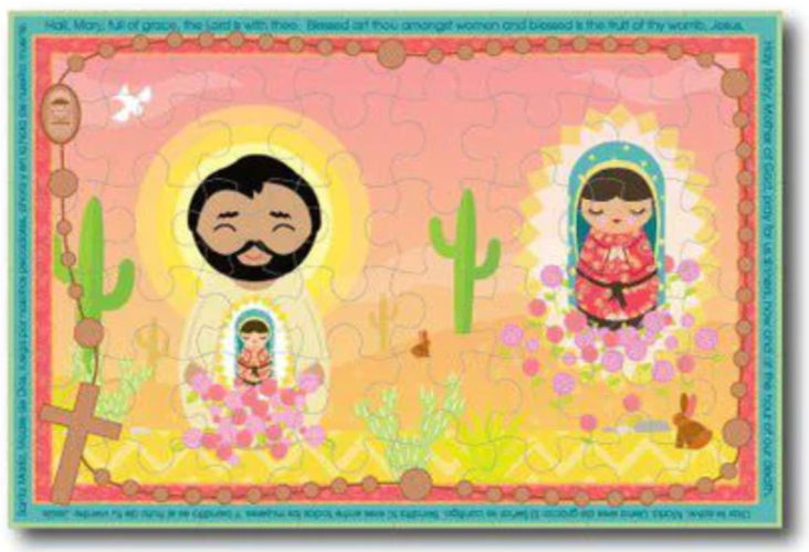 Our Lady of Guadalupe & St. Juan Diego Rosary Giant Floor Puzzle