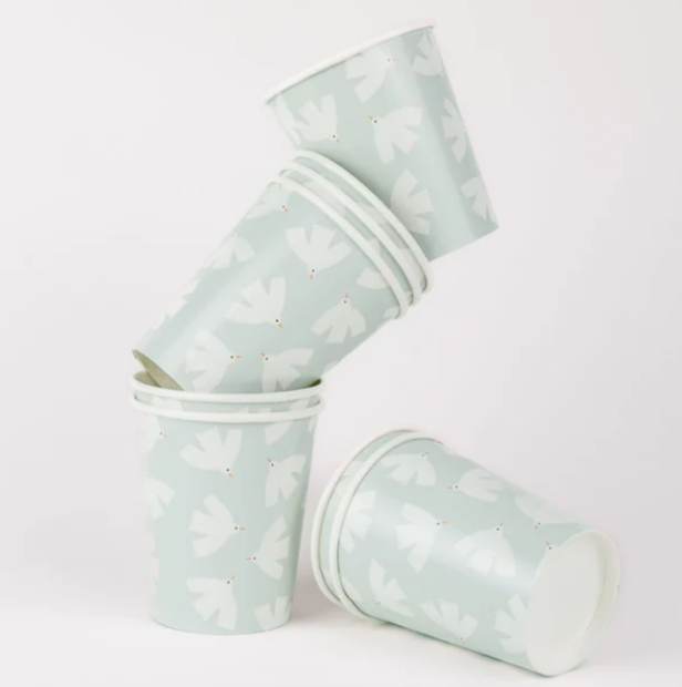 Holy Spirit Dove Paper Cups