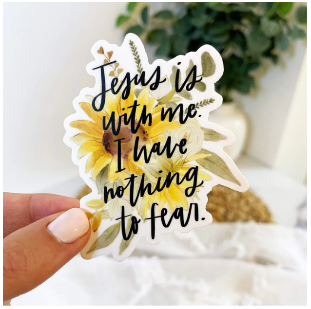Jesus is With Me Vinyl Sticker