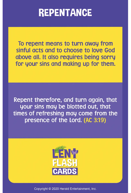 Lent Flash Cards