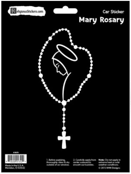 Mary Rosary Stickers (3 Pack)