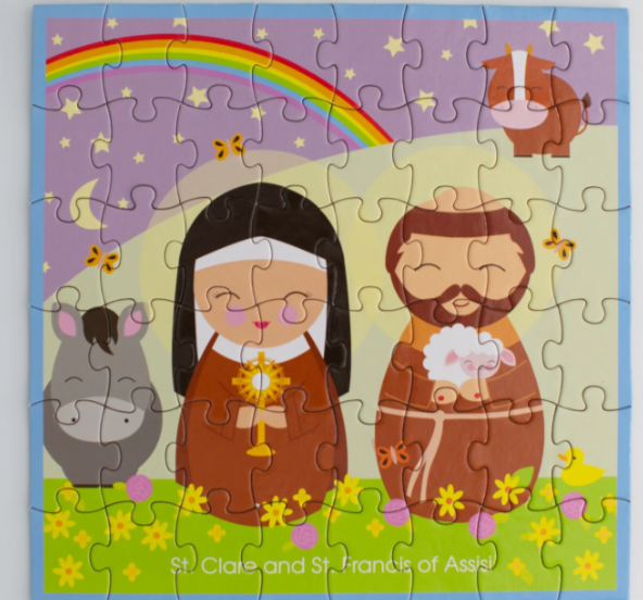 St. Clare and St. Francis of Assisi Mini Puzzle