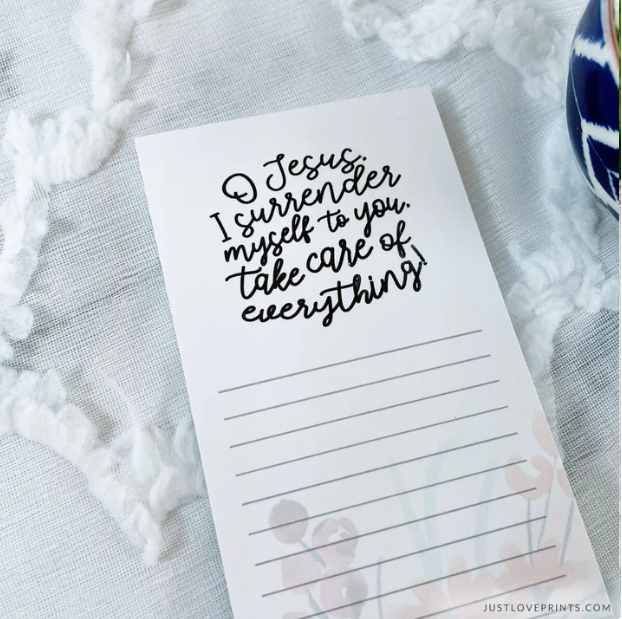 Surrender to Jesus Notepad