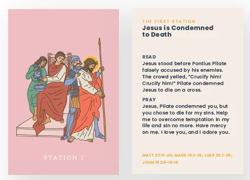 Stations of the Cross - Ring Cards