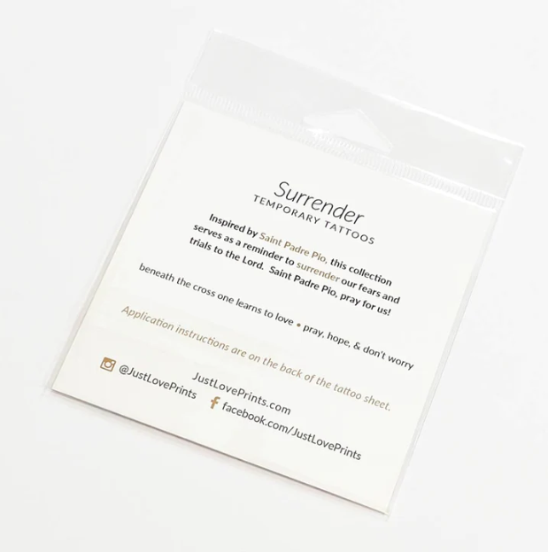 Surrender Collection Temporary Tattoos