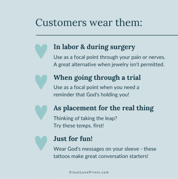 Courage Collection Temporary Tattoos