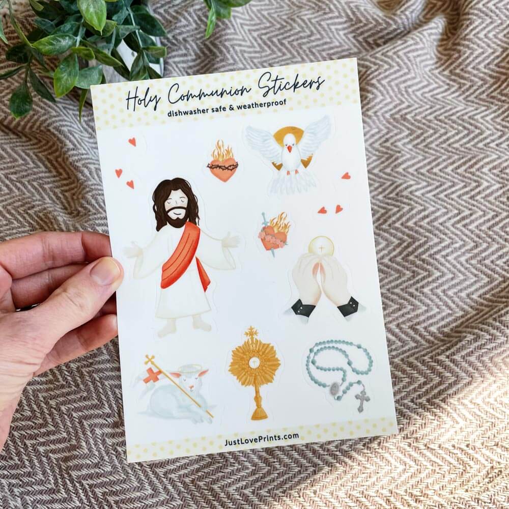 Holy Communion Vinyl Sticker Sheets