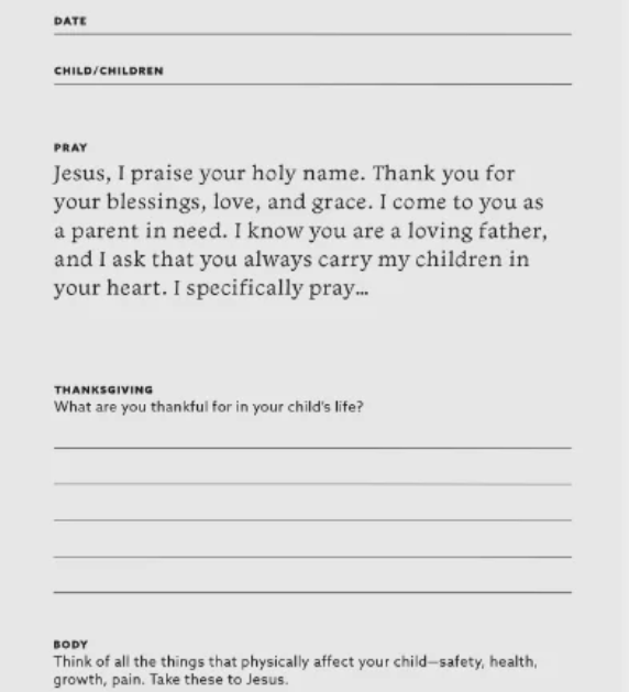 Praying Parents Journal