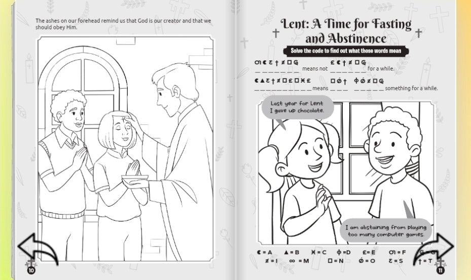 The Days of Lent - 80-Page Catholic Coloring and Activity Book