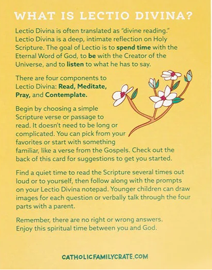 Children's Lectio Divina Notepad