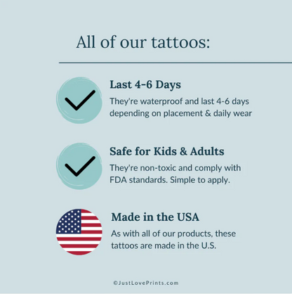 Faith Over Fear Collection Temporary Tattoos