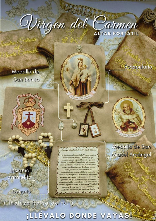 Virgen del Carmen Altar Portátil
