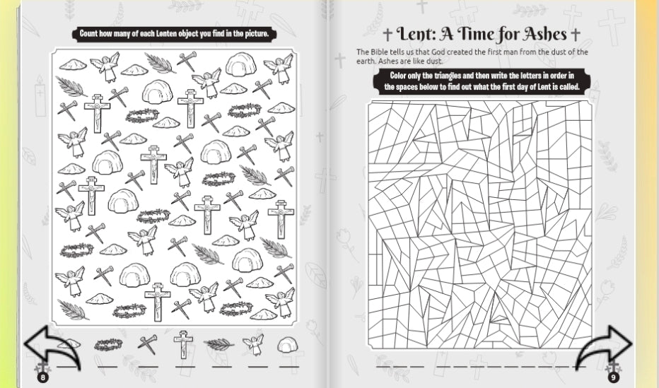 The Days of Lent - 80-Page Catholic Coloring and Activity Book