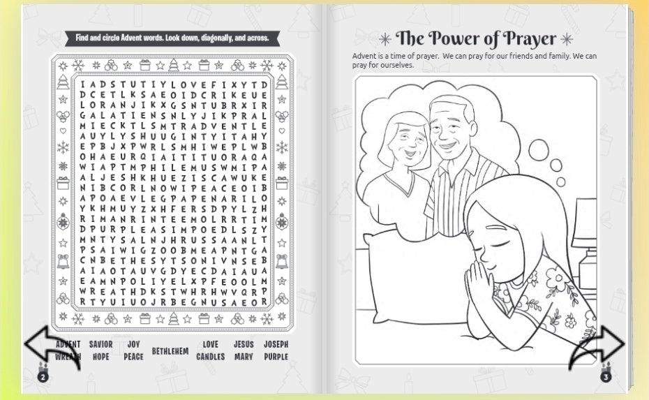 The Days of Advent - 64-Page Catholic Coloring and Activity Book