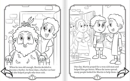 God's Knights Volume 1 Coloring Book - St. Martin de Porres and St. Valentine