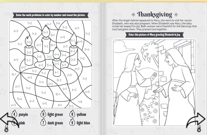 The Days of Advent - 64-Page Catholic Coloring and Activity Book