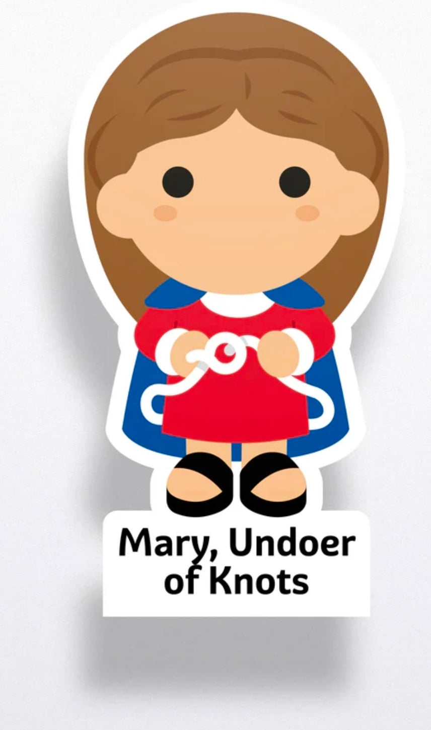 Mary, Undoer of Knots Sticker