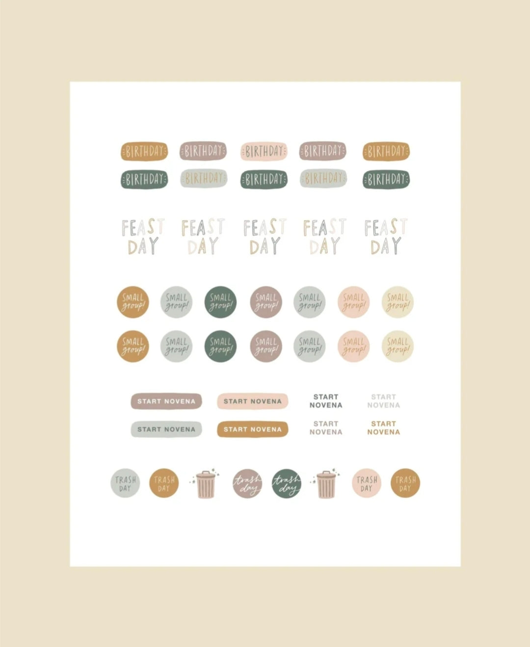 Catholic Planner Stickers