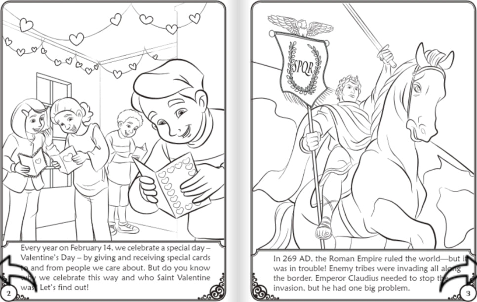 Coloring Storybook: The Story of Saint Valentine