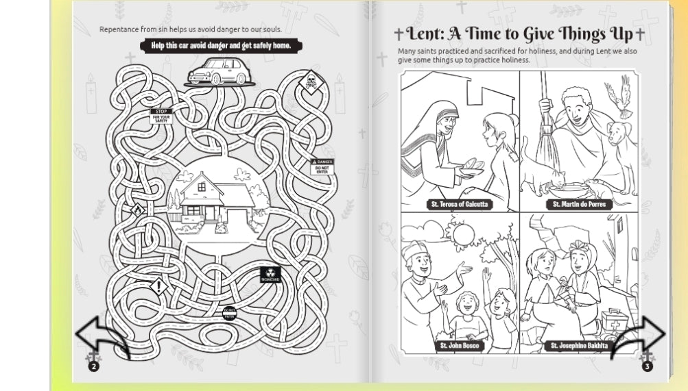 The Days of Lent - 80-Page Catholic Coloring and Activity Book