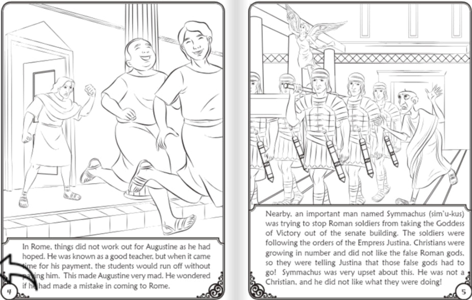 Coloring Storybook: The Story of Saint Augustine