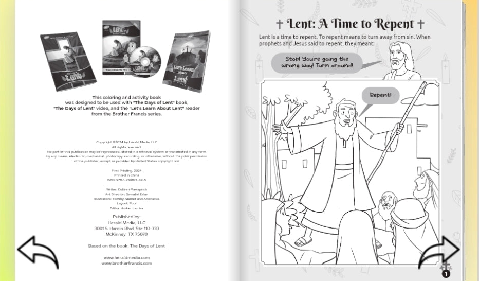 The Days of Lent - 80-Page Catholic Coloring and Activity Book