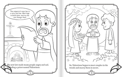 God's Knights Volume 1 Coloring Book - St. Martin de Porres and St. Valentine
