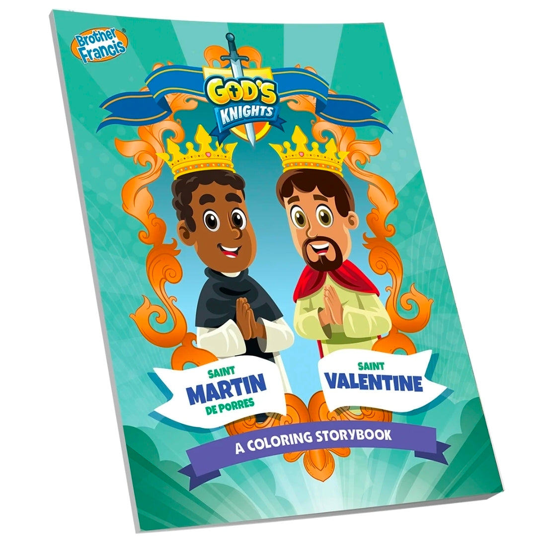 God's Knights Volume 1 Coloring Book - St. Martin de Porres and St. Valentine