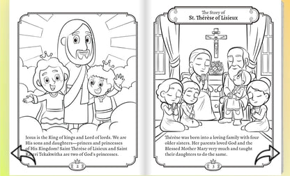 God's Princesses Volume 2 Coloring Book - St. Thérèse of Lisieux and St. Kateri Tekakwitha