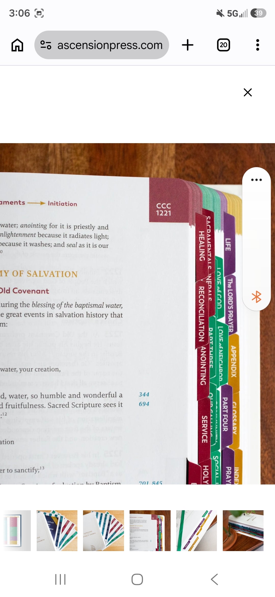 Foundations of Faith Catechism of the
Catholic Church Indexing Tabs