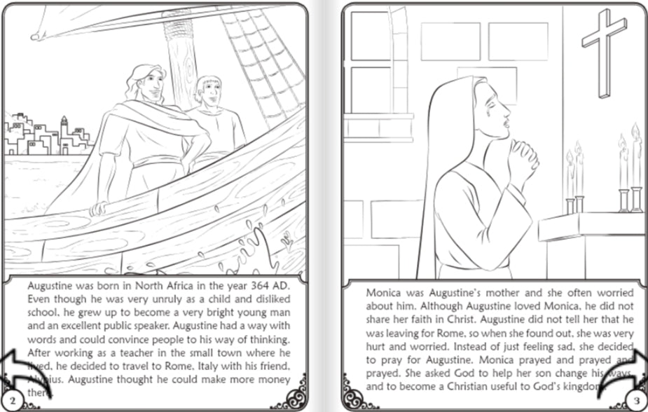 Coloring Storybook: The Story of Saint Augustine