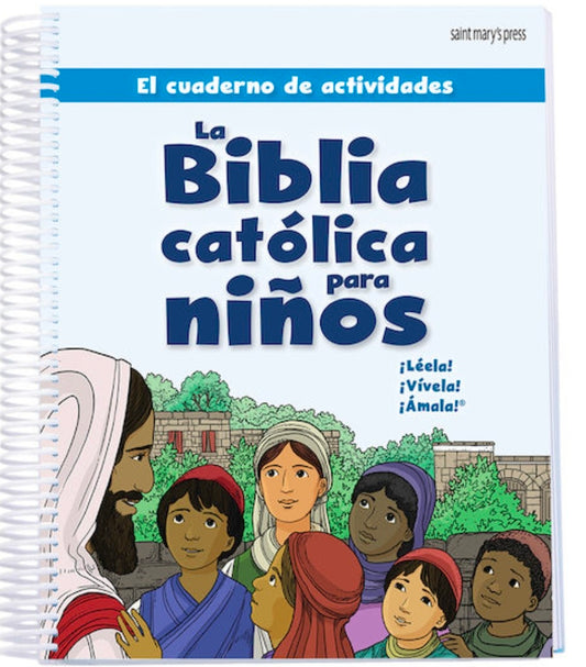 El cuaderno de actividades para la Biblia católica para niños